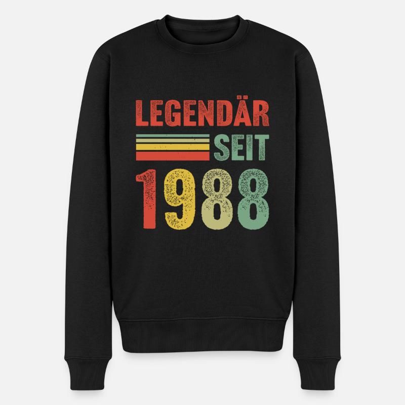 Legendär seit 1988 - Männer Premium Bio Pullover - Schwarz