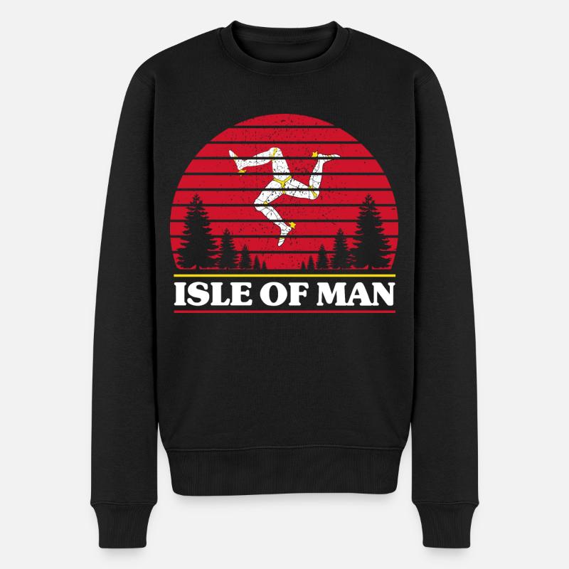 Isle Of Man - Männer Premium Bio Pullover - Schwarz