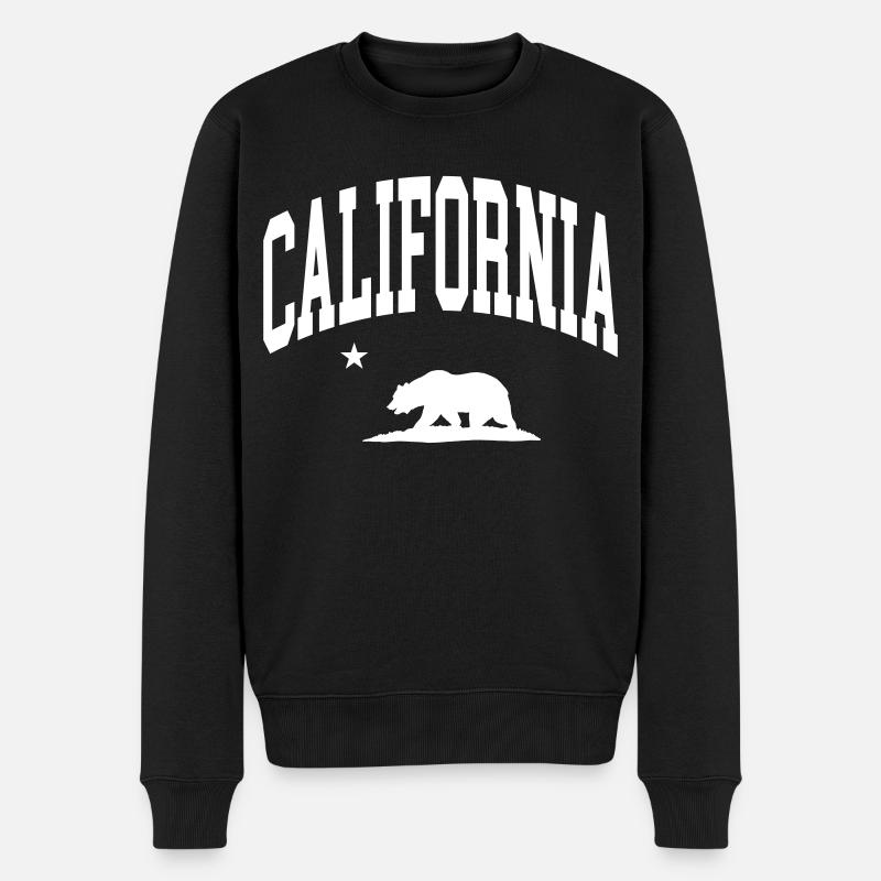 California - Männer Premium Bio Pullover - Schwarz
