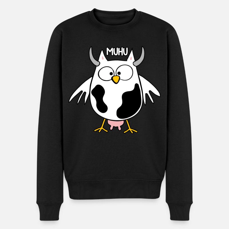 Muhu - Männer Premium Bio Pullover - Schwarz