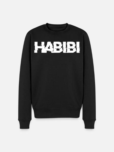 Habibi lettering - Men's Premium Organic Jumper - black