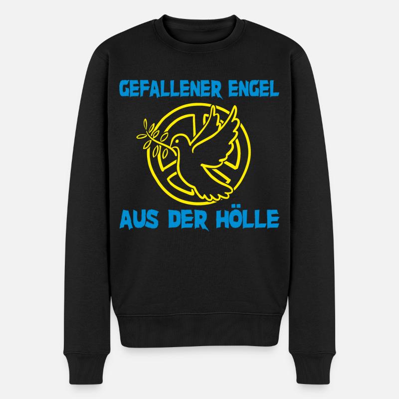 Gefallener Engelaus der Hölle - Männer Premium Bio Pullover - Schwarz