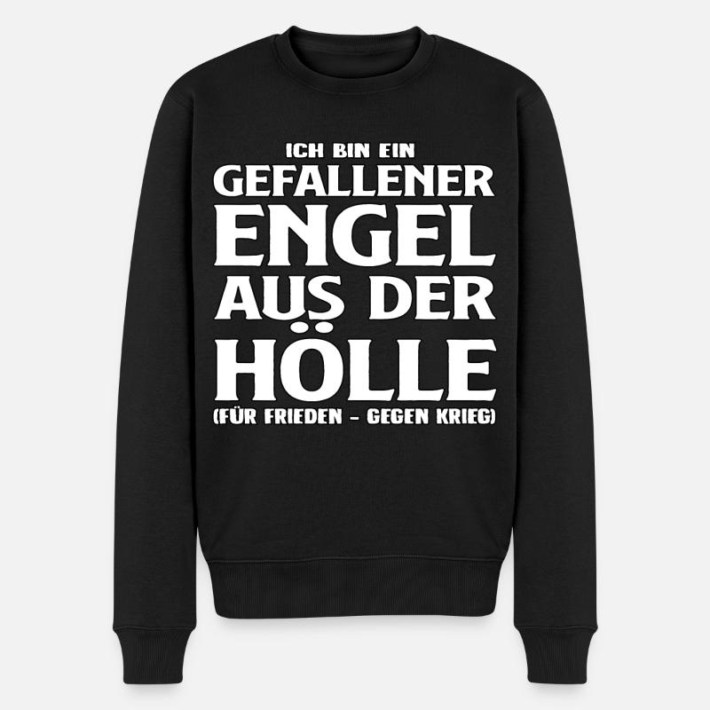 Gefallener Engel aus der Hölle - Männer Premium Bio Pullover - Schwarz
