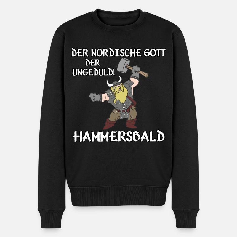 Hammersbald - Männer Premium Bio Pullover - Schwarz