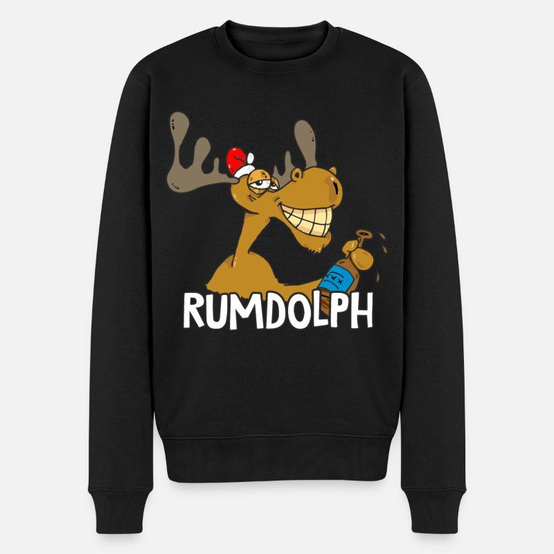 Rumdolph - Männer Premium Bio Pullover - Schwarz
