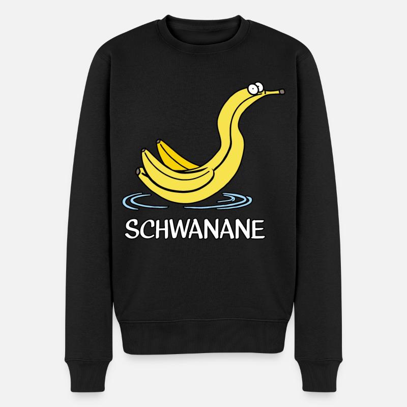 Schwanane - Männer Premium Bio Pullover - Schwarz