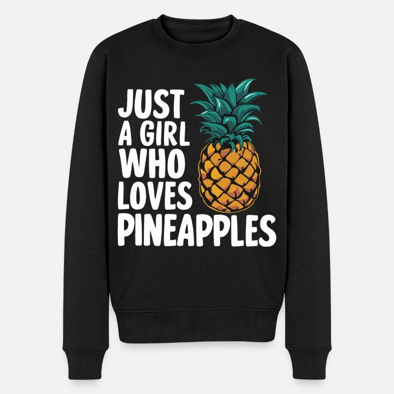 Ananas Fruit tropical hawaïen - Pull Premium bio Homme - noir