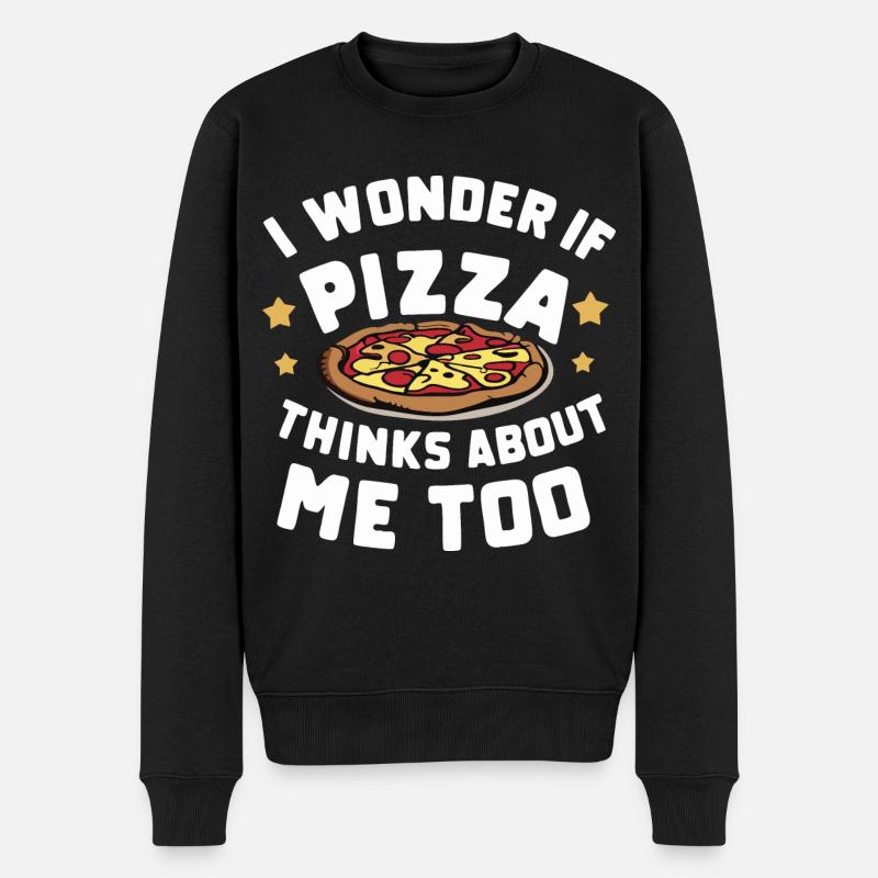 Pizza Italie Restauration rapide - Pull Premium bio Homme - noir