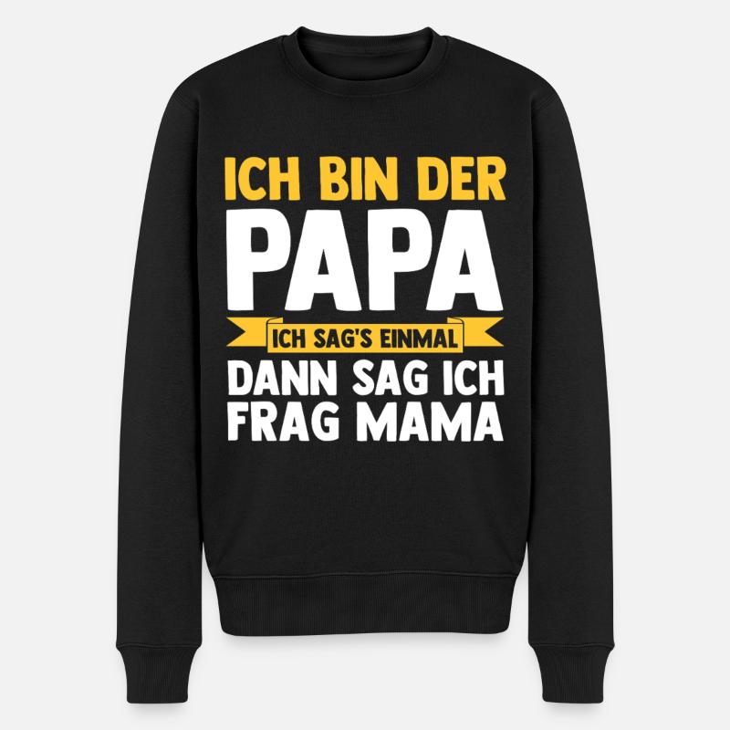 Père Équipe Papa - Pull Premium bio Homme - noir