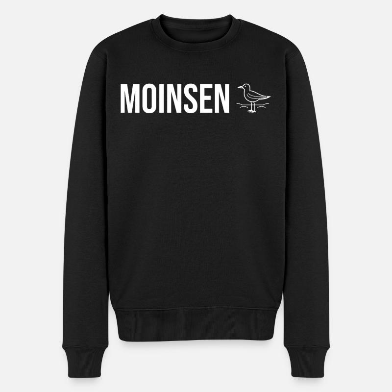 "Moinsen" - Möwen Edition - Männer Premium Bio Pullover - Schwarz