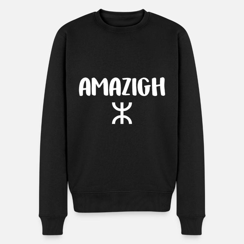 Amazigh - Männer Premium Bio Pullover - Schwarz