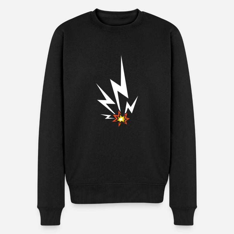 electricité - Pull Premium bio Homme - noir