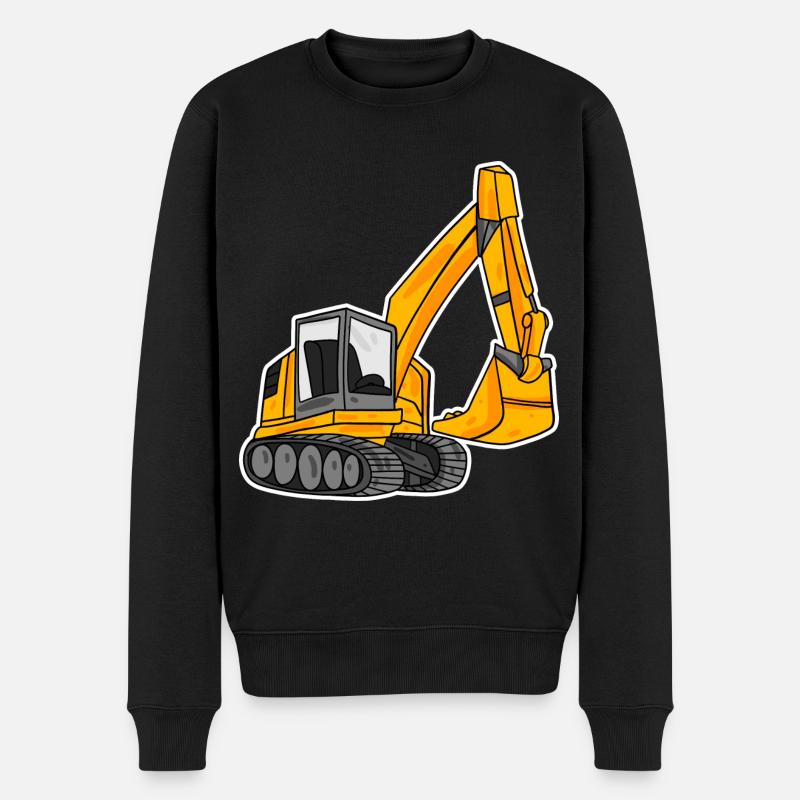 Pelles à godets Excavatrices Pelles - Pull Premium bio Homme - noir