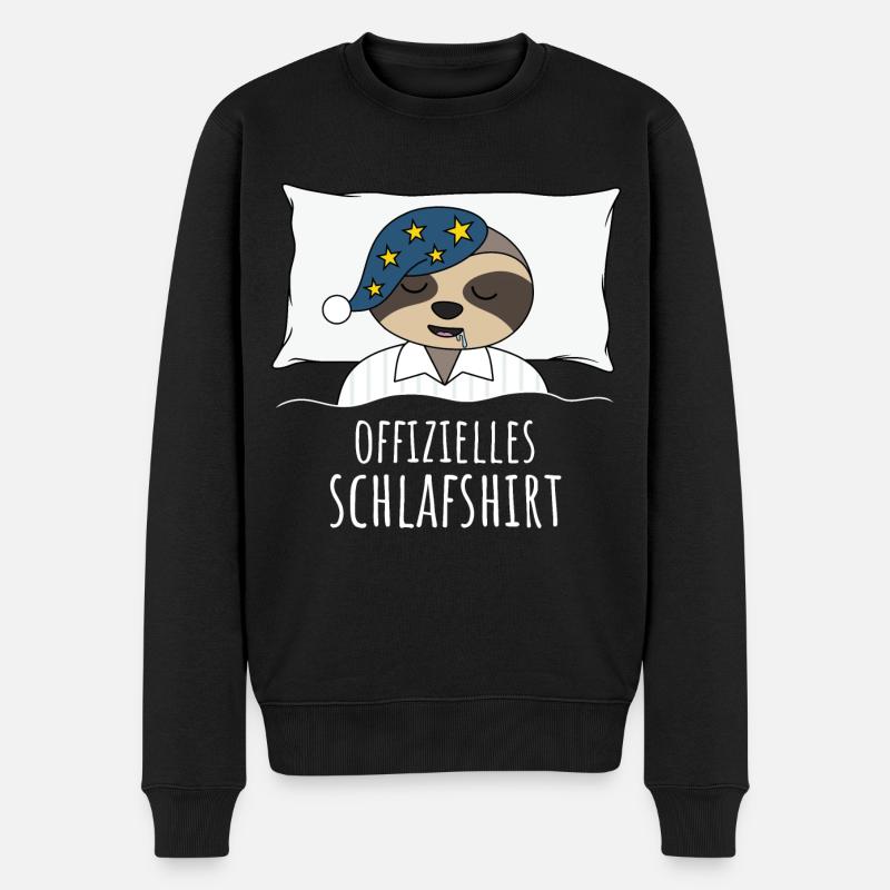 Offizielles Schlafshirt - Männer Premium Bio Pullover - Schwarz