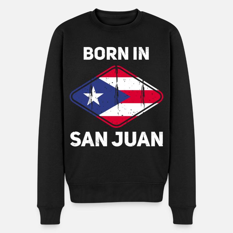 Porto Rico - Pull Premium bio Homme - noir