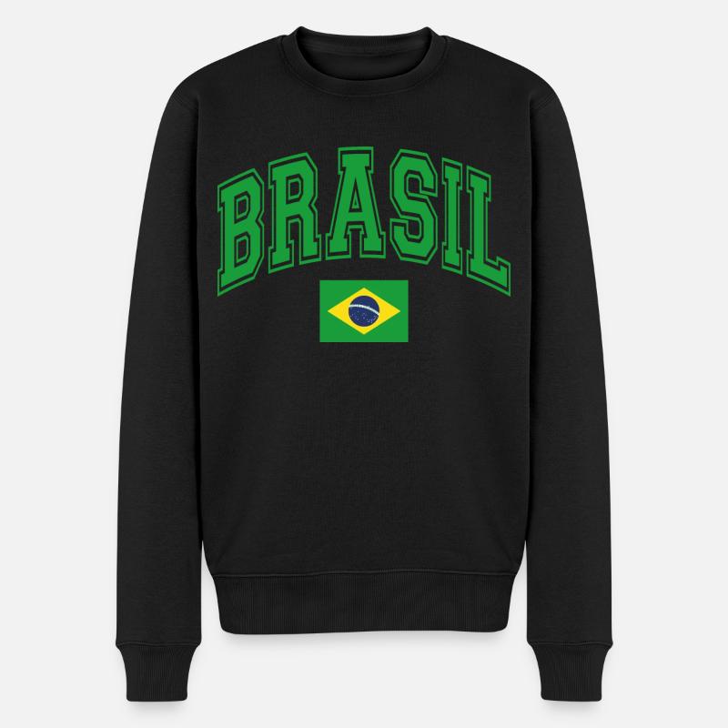 Brasile - Maglione ecologico premium da uomo - nero