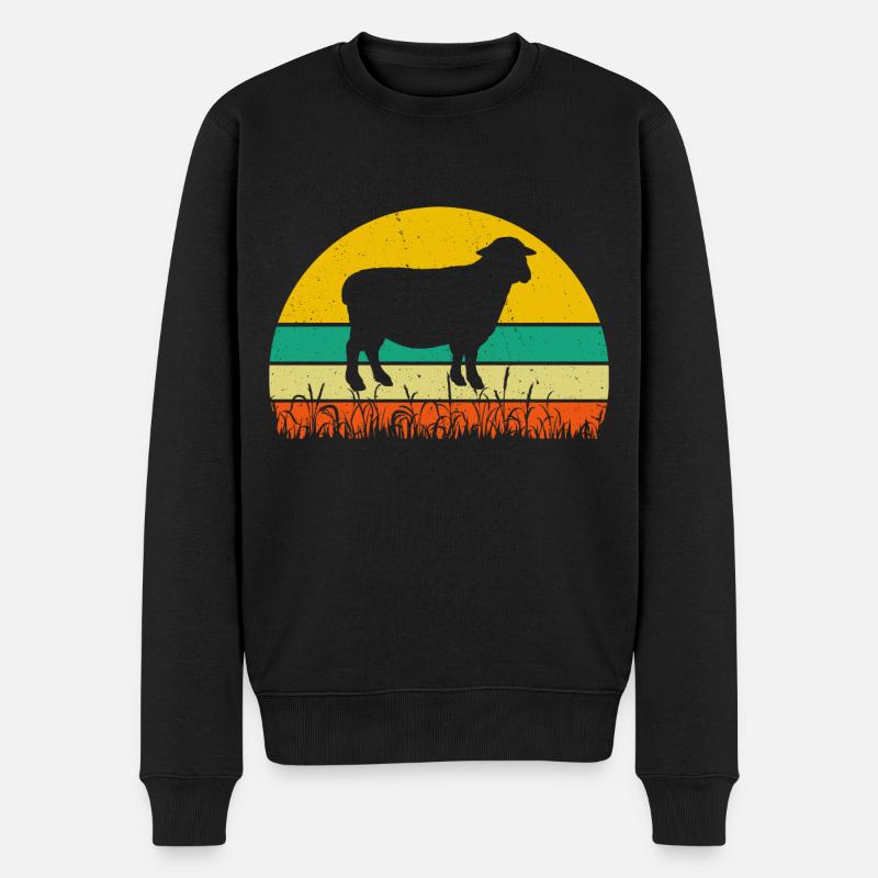 retro moutons t-shirt mouton - Pull Premium bio Homme - noir