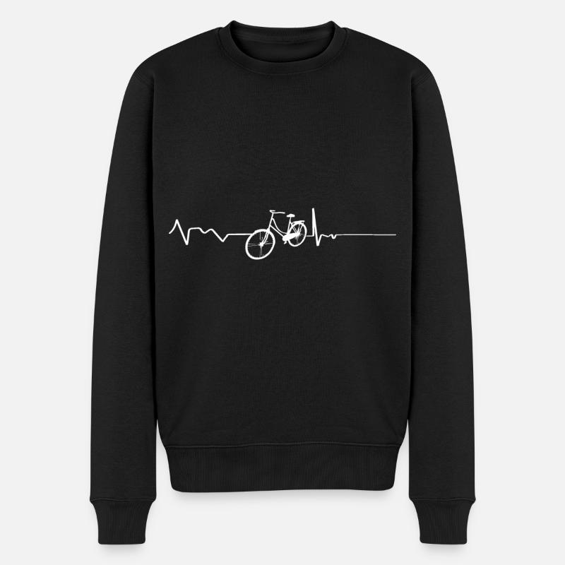 Heartbeat - Cyclisme - (3) - Pull Premium bio Homme - noir