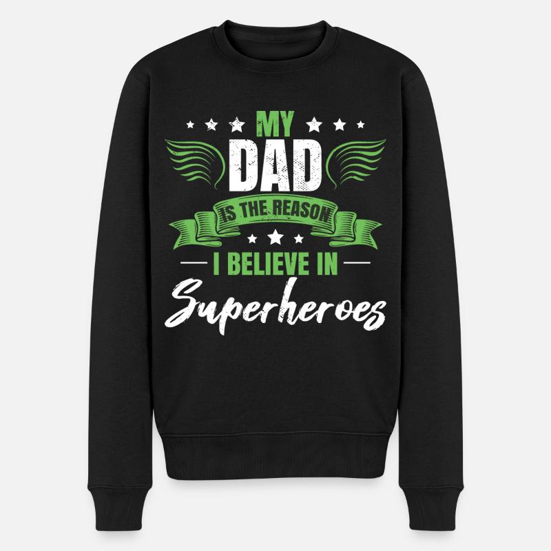 Sohn Papa Geschenk - Männer Premium Bio Pullover - Schwarz