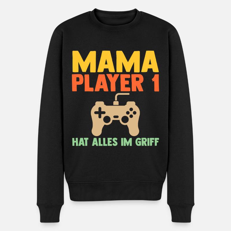 Mutter Team Mama - Männer Premium Bio Pullover - Schwarz