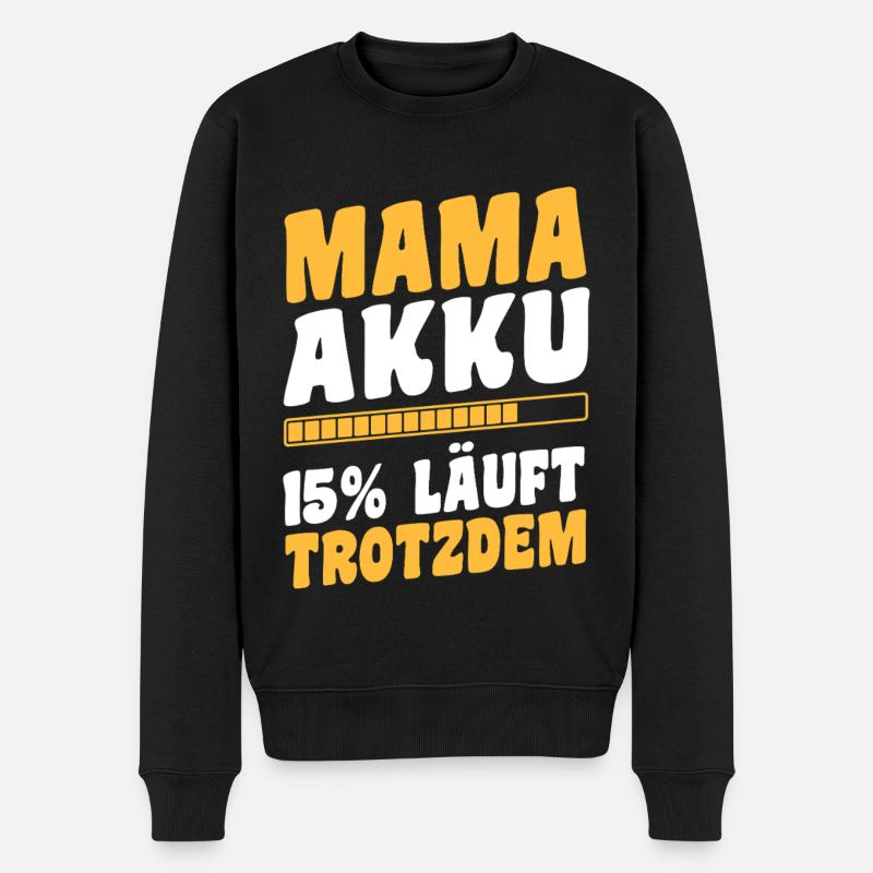 Mutter Team Mama - Männer Premium Bio Pullover - Schwarz