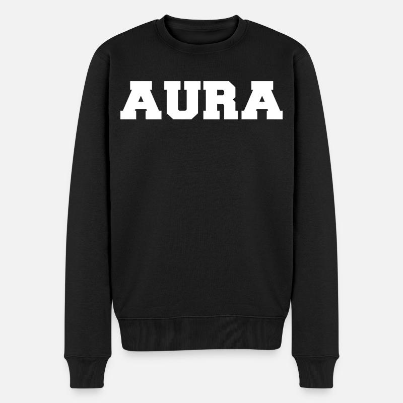 Aura - Männer Premium Bio Pullover - Schwarz