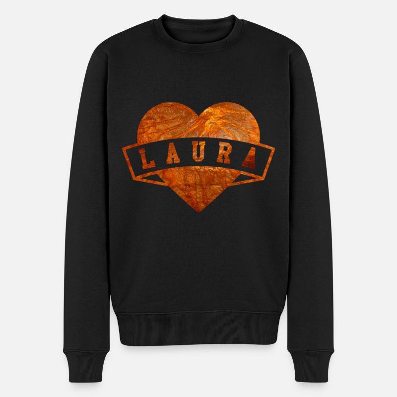 Laura - Männer Premium Bio Pullover - Schwarz