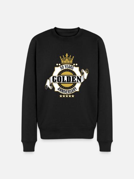 Gold wedding! for the 50th wedding anniversary. - Men's Premium Organic Jumper - black
