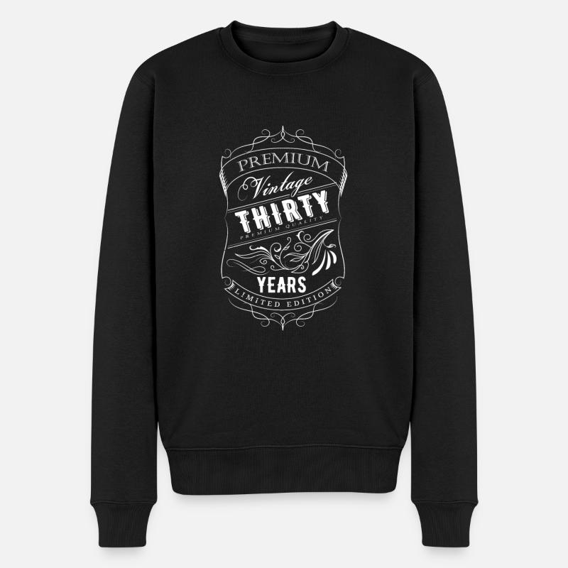 30 ans - 30e anniversaire - Pull Premium bio Homme - noir