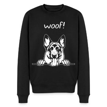 German Shepherd Woof - Pull Premium bio Homme - noir - Devant - Nico (187cm)