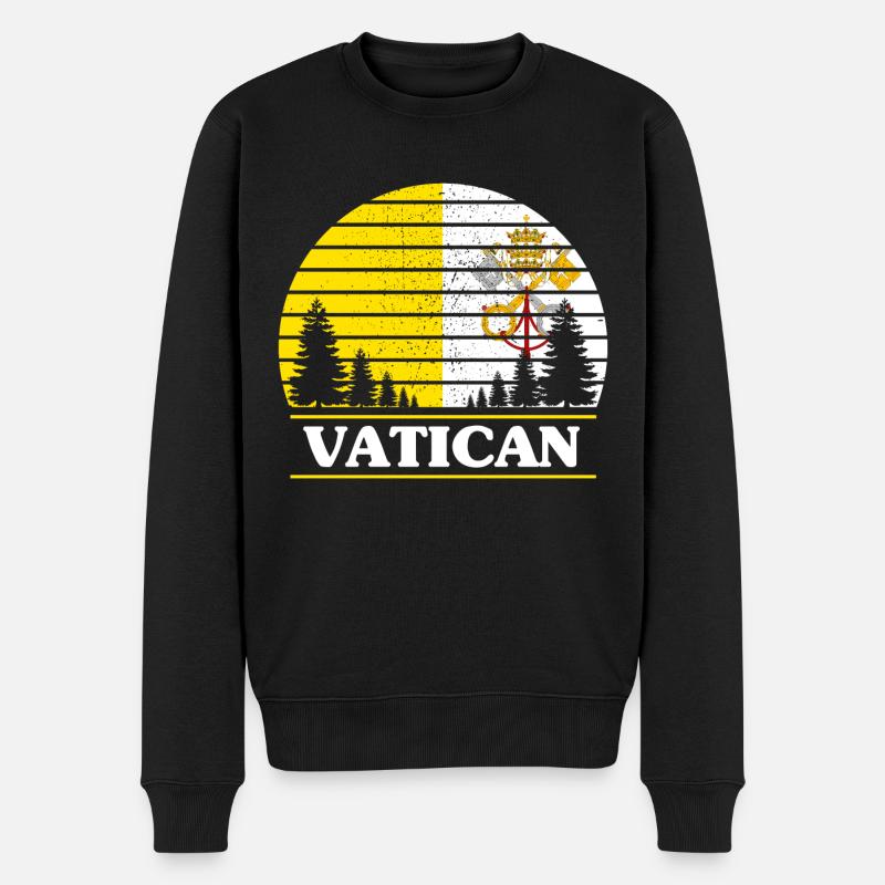 Vatikan - Männer Premium Bio Pullover - Schwarz