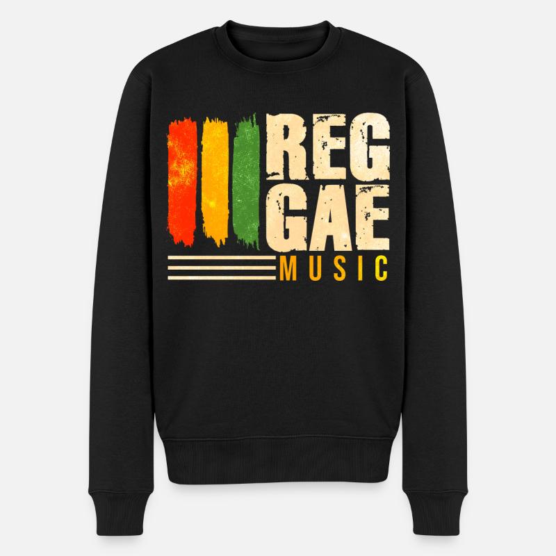 Reggae Musik - Männer Premium Bio Pullover - Schwarz