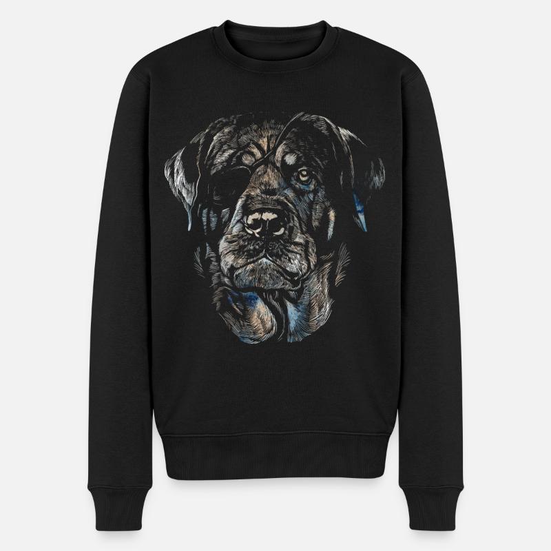 CHIEN ROTTWEILER - Pull Premium bio Homme - noir