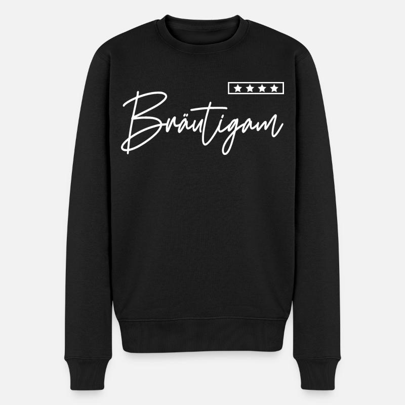 Bräutigam Security Der Bräutigam - Männer Premium Bio Pullover - Schwarz