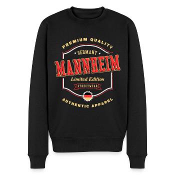 Mannheim Germany City Font Vintage Retro - Men's Premium Organic Jumper - black - Front - Nico (187cm)