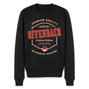 Offenbach Deutschland Stadt Schrift Vintage Retro - Männer Premium Bio Pullover - Schwarz - Vorne - Nico (187cm)