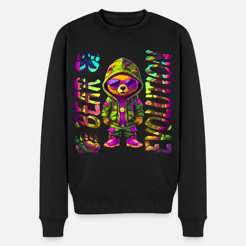 Entwicklung 1 - Männer Premium Bio Pullover - Schwarz