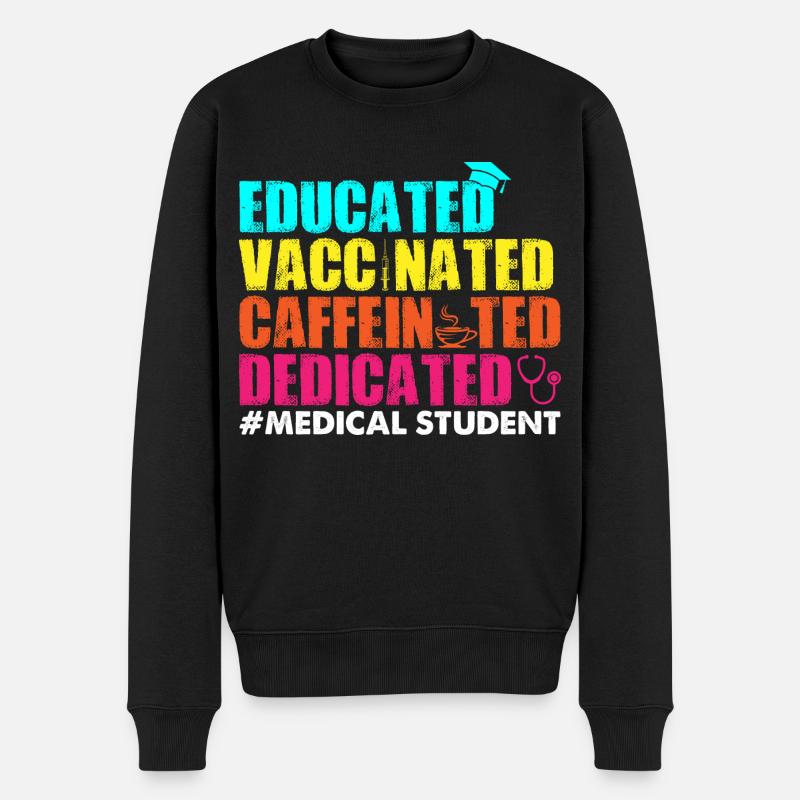 Medizinstudentin - Männer Premium Bio Pullover - Schwarz