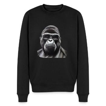 Cool gorilla - Men's Premium Organic Jumper - black - Front - Nico (187cm)