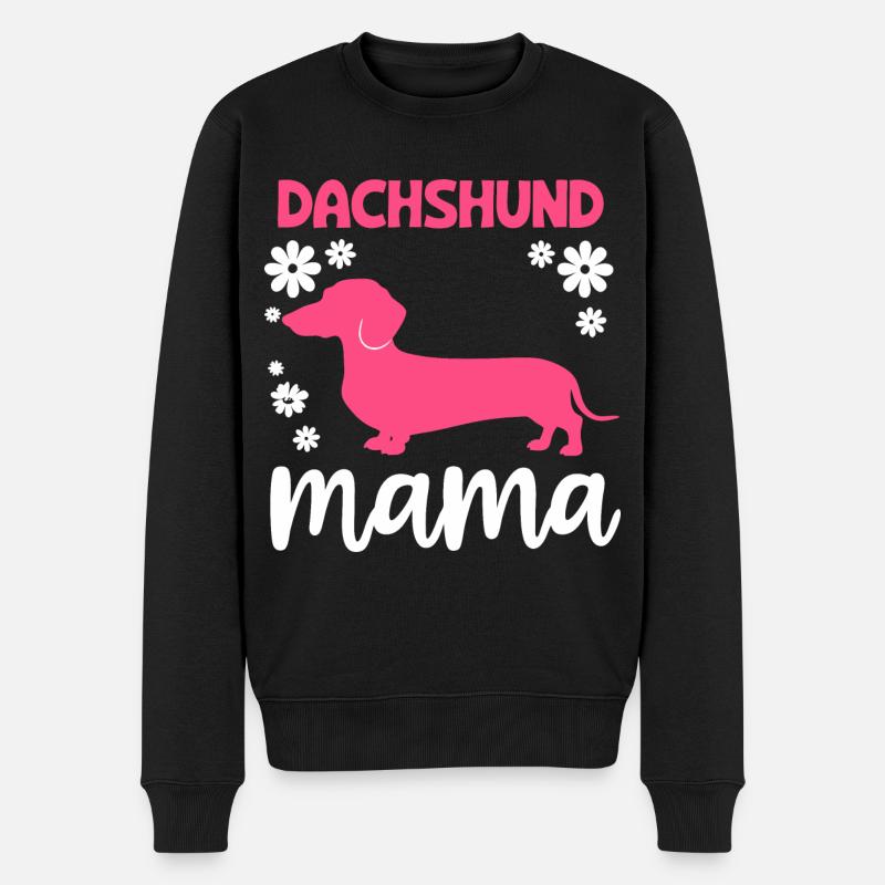 Dackel Hund - Männer Premium Bio Pullover - Schwarz
