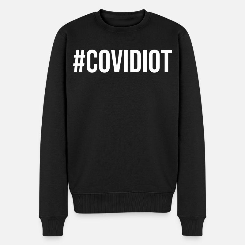 Covidiot - Pull Premium bio Homme - noir
