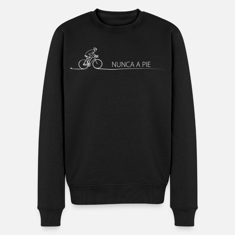 Radfahrer Spruch Geschenkidee Fahrrad - Männer Premium Bio Pullover - Schwarz