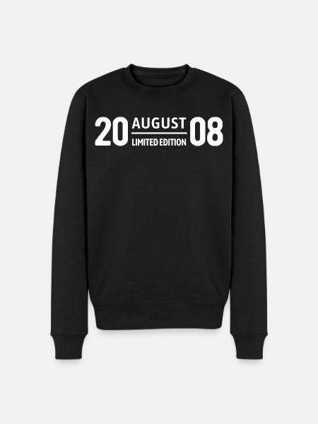 Limited Edition August 2008 Birthday Gift - Men's Premium Organic Jumper - black