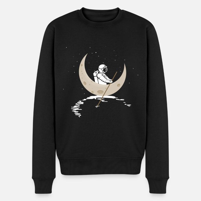 Astronaut - Männer Premium Bio Pullover - Schwarz