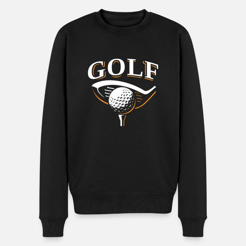 Golf - Männer Premium Bio Pullover - Schwarz