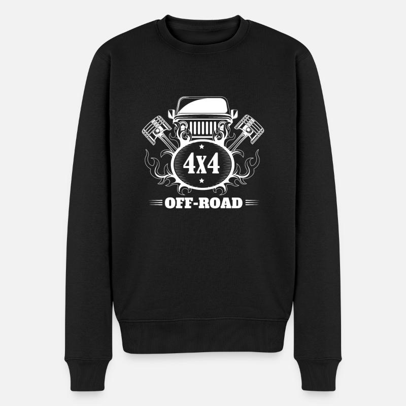 off road 4x4 - Pull Premium bio Homme - noir