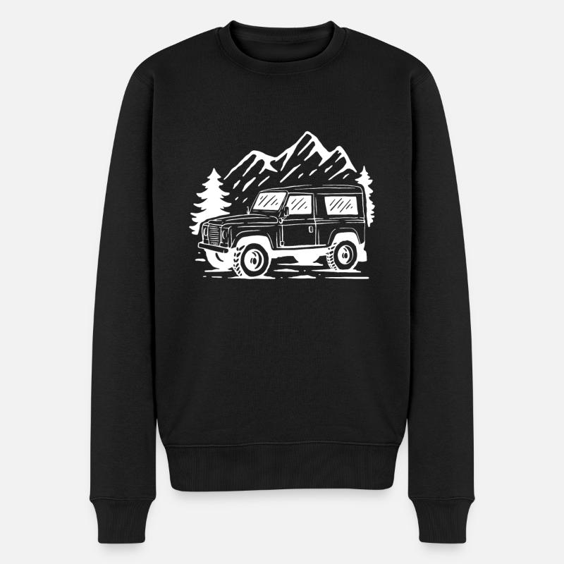 Offroad 4x4 - Männer Premium Bio Pullover - Schwarz