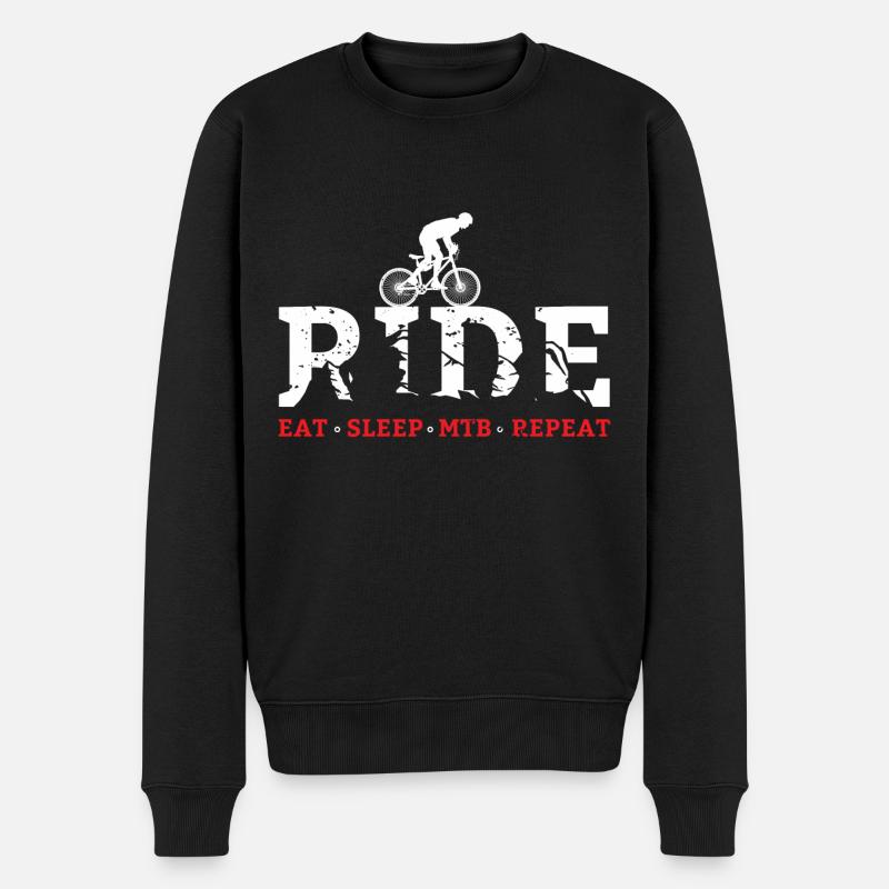 Mountain Bike MTB Retro Mountain Bike - Männer Premium Bio Pullover - Schwarz