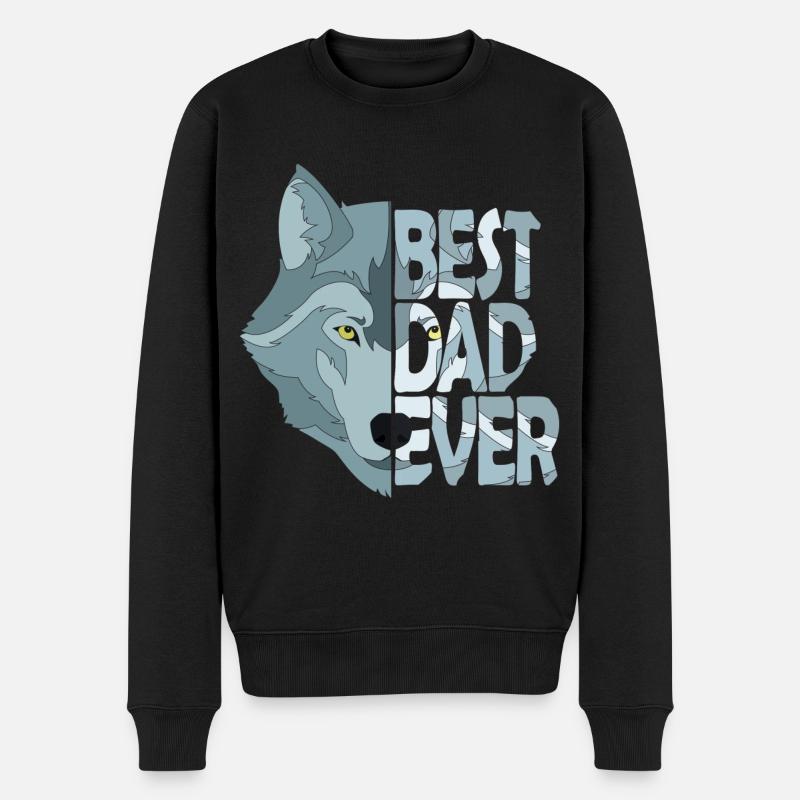 Bester Vater aller Zeiten - Männer Premium Bio Pullover - Schwarz