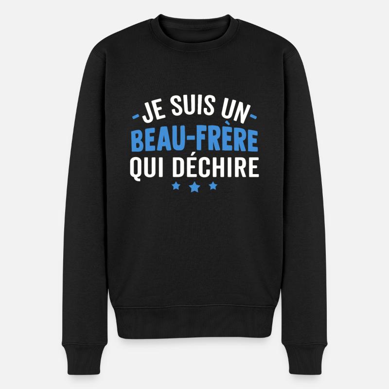 je suis un beau frère qui déchire - Pull Premium bio Homme - noir